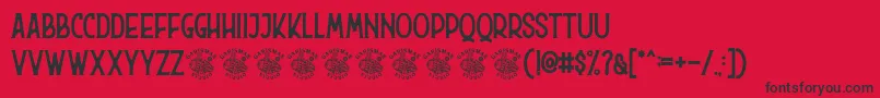 Hurson Font – Black Fonts on Red Background