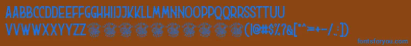 Hurson Font – Blue Fonts on Brown Background