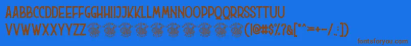 Hurson Font – Brown Fonts on Blue Background