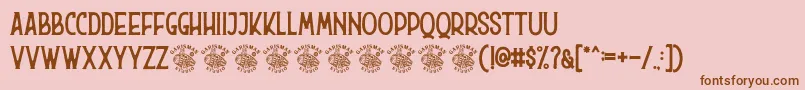 Hurson Font – Brown Fonts on Pink Background