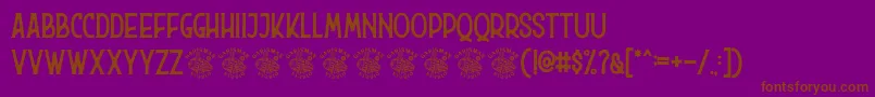 Police Hurson – polices brunes sur fond violet
