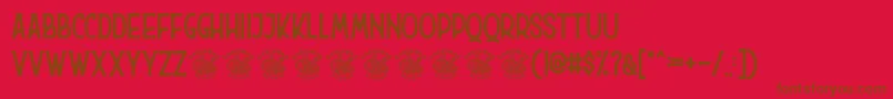 Hurson Font – Brown Fonts on Red Background