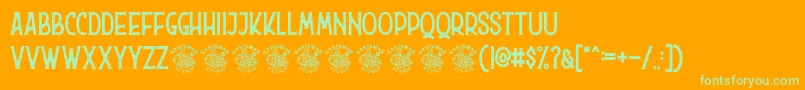 Hurson Font – Green Fonts on Orange Background