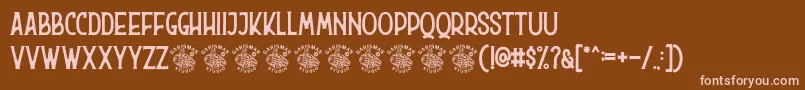 Hurson Font – Pink Fonts on Brown Background