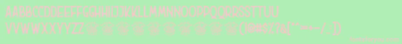 Hurson Font – Pink Fonts on Green Background