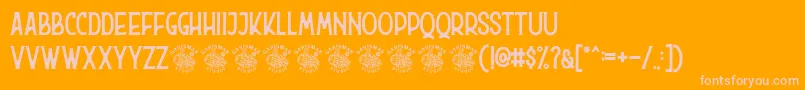 Hurson Font – Pink Fonts on Orange Background