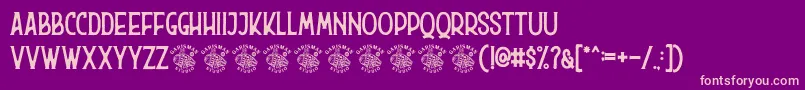 Hurson Font – Pink Fonts on Purple Background