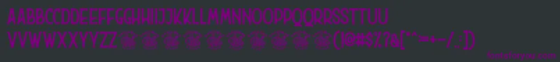 Hurson Font – Purple Fonts on Black Background