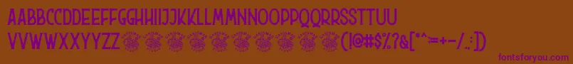 Hurson Font – Purple Fonts on Brown Background