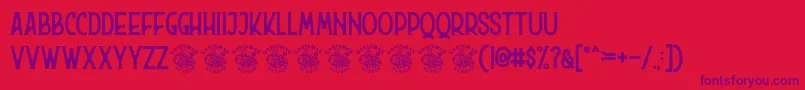 Hurson Font – Purple Fonts on Red Background