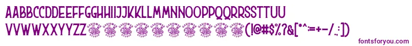 Hurson Font – Purple Fonts on White Background