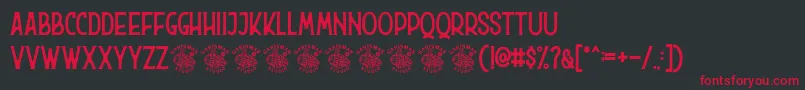 Hurson Font – Red Fonts on Black Background