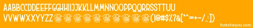Hurson Font – White Fonts on Orange Background