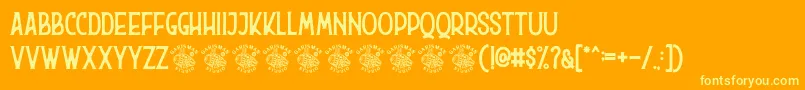 Hurson Font – Yellow Fonts on Orange Background