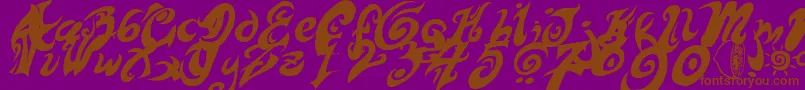 HURTM    Font – Brown Fonts on Purple Background