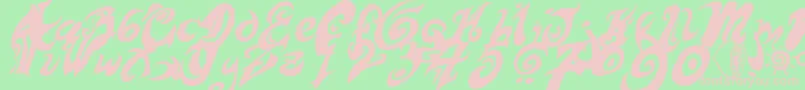 HURTM    Font – Pink Fonts on Green Background