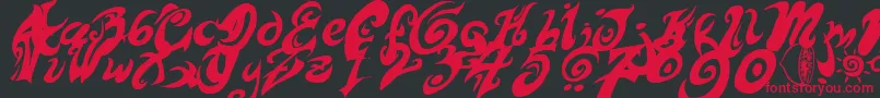 HURTM    Font – Red Fonts on Black Background