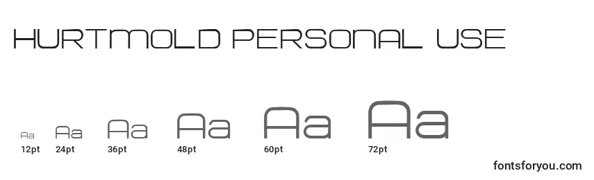 Размеры шрифта HURTMOLD PERSONAL USE
