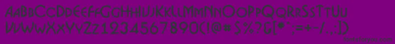 Czcionka ABosanovacpsbrk – czarne czcionki na fioletowym tle