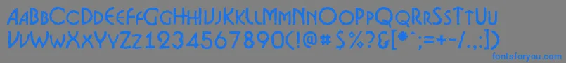 ABosanovacpsbrk Font – Blue Fonts on Gray Background
