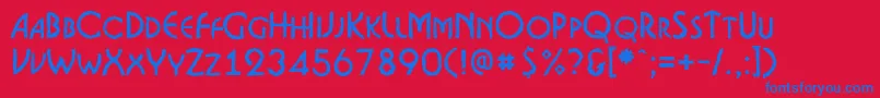 ABosanovacpsbrk Font – Blue Fonts on Red Background