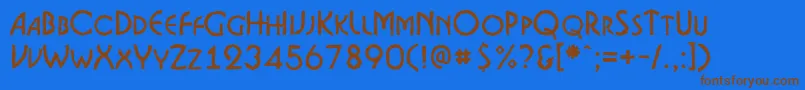ABosanovacpsbrk-fontti – ruskeat fontit sinisellä taustalla