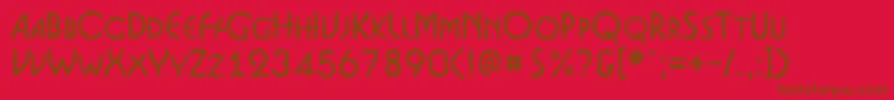 ABosanovacpsbrk Font – Brown Fonts on Red Background