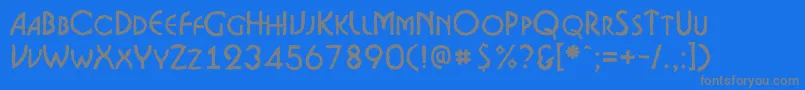 ABosanovacpsbrk Font – Gray Fonts on Blue Background