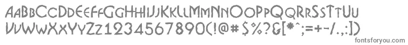ABosanovacpsbrk-fontti – harmaat kirjasimet valkoisella taustalla