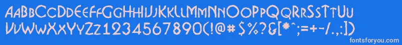 Weitere Informationen zur ABosanovacpsbrk-Schriftart ABosanovacpsbrk-Schriftart – Rosa Schriften auf blauem Hintergrund