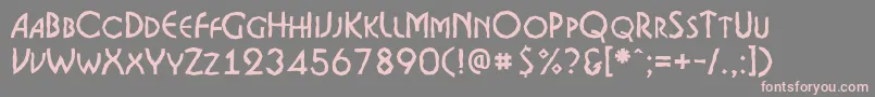 ABosanovacpsbrk Font – Pink Fonts on Gray Background