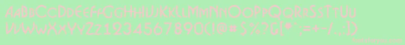 ABosanovacpsbrk Font – Pink Fonts on Green Background