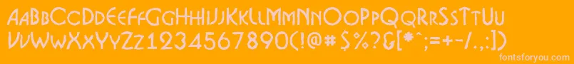Fonte ABosanovacpsbrk – fontes rosa em um fundo laranja