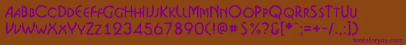 ABosanovacpsbrk Font – Purple Fonts on Brown Background