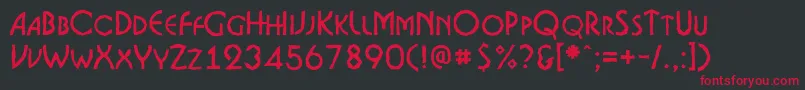 ABosanovacpsbrk Font – Red Fonts on Black Background