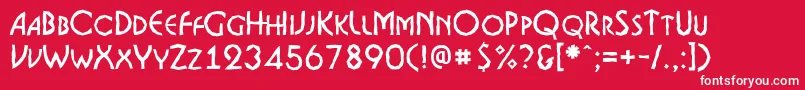 ABosanovacpsbrk Font – White Fonts on Red Background