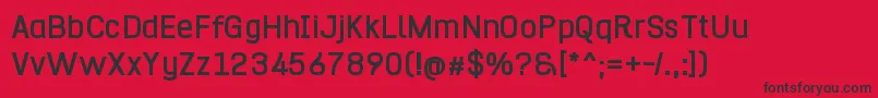 フォントHurufo  Numero Bold – 赤い背景に黒い文字