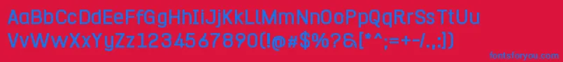 Hurufo  Numero Bold Font – Blue Fonts on Red Background