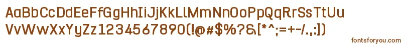 Шрифт Hurufo  Numero Bold – коричневые шрифты на белом фоне