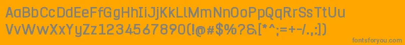Hurufo  Numero Bold Font – Gray Fonts on Orange Background