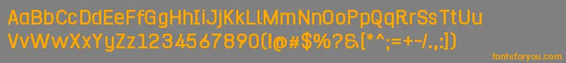 Hurufo  Numero Bold Font – Orange Fonts on Gray Background