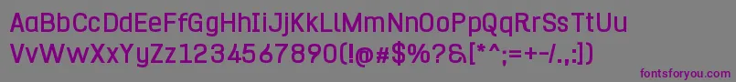 Hurufo  Numero Bold Font – Purple Fonts on Gray Background