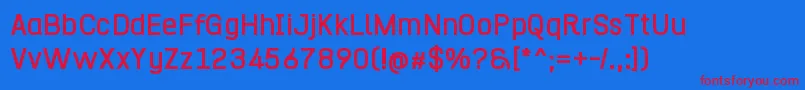 Hurufo  Numero Bold Font – Red Fonts on Blue Background