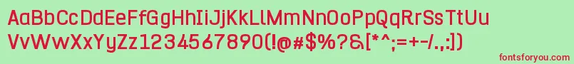 Hurufo  Numero Bold Font – Red Fonts on Green Background