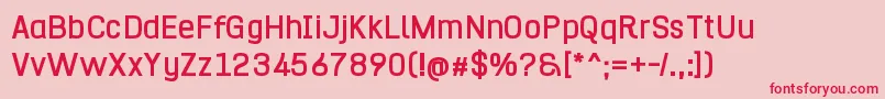 Шрифт Hurufo  Numero Bold – красные шрифты на розовом фоне