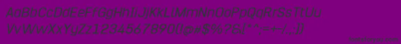 Hurufo  Numero Italic Font – Black Fonts on Purple Background
