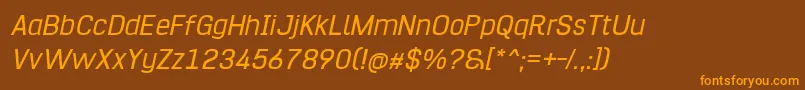 More about Hurufo Numero Italic Font Hurufo Numero Italic Font – Orange Fonts on Brown Background