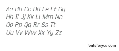 Schriftart Hurufo  Numero Thin Italic