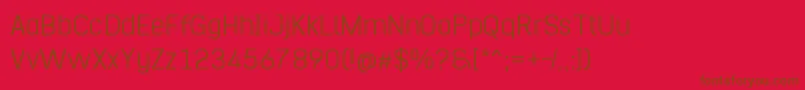 Hurufo  Numero Thin Font – Brown Fonts on Red Background