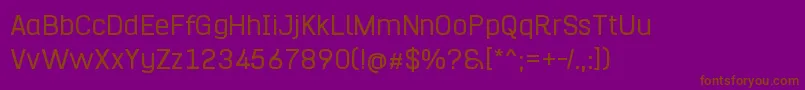 Шрифт Hurufo  Numero – коричневые шрифты на фиолетовом фоне
